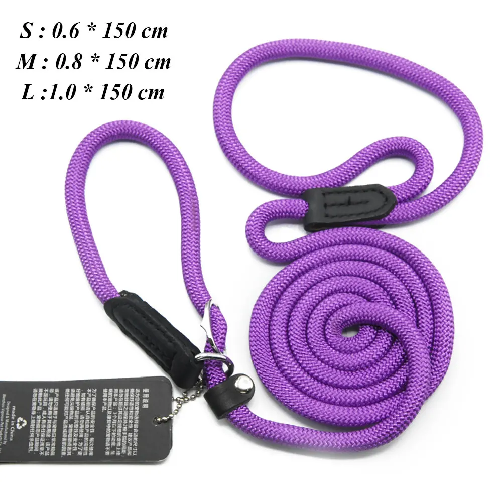 Dog Leashes For Small Dogs Collar Nylon Puppy Leash Collar Dog Leash For Large Dogs Basic Leashes Solid Rope (10)