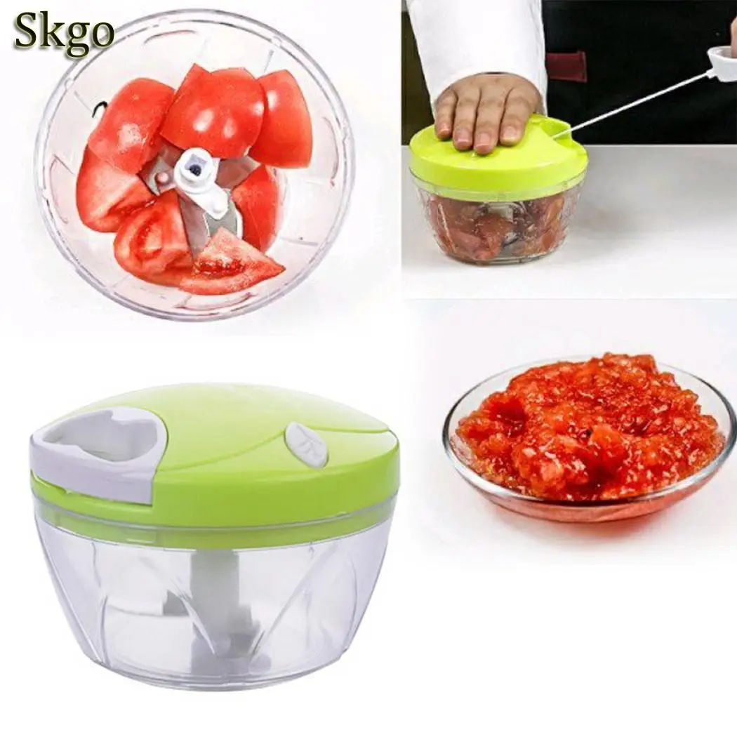 

Processor Hand Pull String Chopper Manual To Chop Fruit Vegetable Easy Use