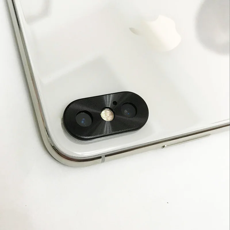 Металлический бампер Защита для камеры для iPhone 7 plus Крышка для объектива камеры для iPhone X задняя камера металлический чехол XS MAX XR