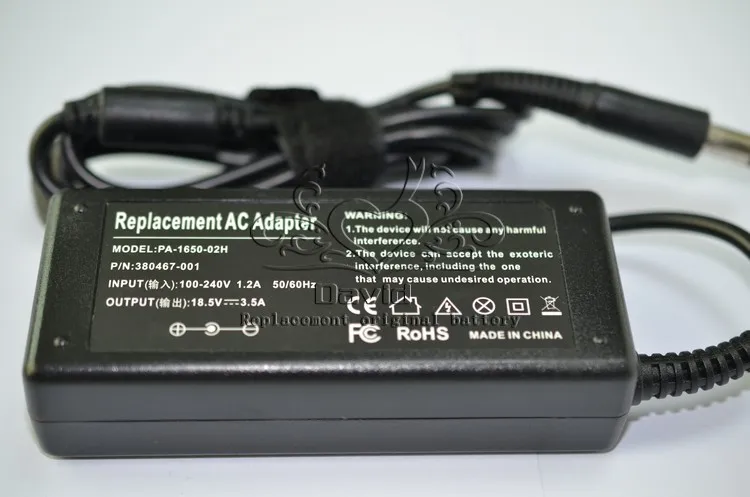 65W 18.5V 3.5A Laptop AC Adapter Power Supply Notebook Charger For HP For Compaq G62 CQ45 CQ40 G6 65W 18.5V 3.5A Laptop AC Adapter Power Supply Notebook Charger For HP For Compaq G62 CQ45 CQ40 G6