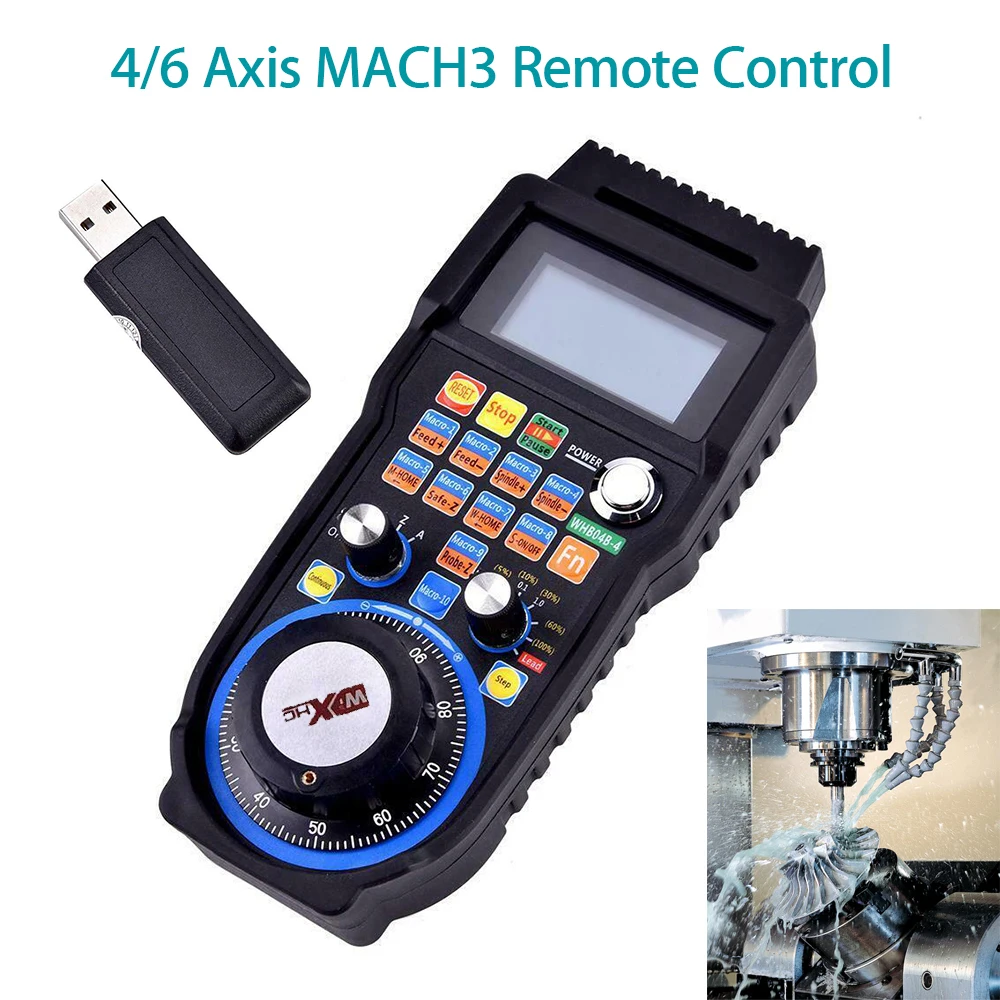 

Wireless Mach3 MPG Pendant lathe Handwheel for CNC Mac.Mach 6 Axis HandWheel Machine Tool Accessories control