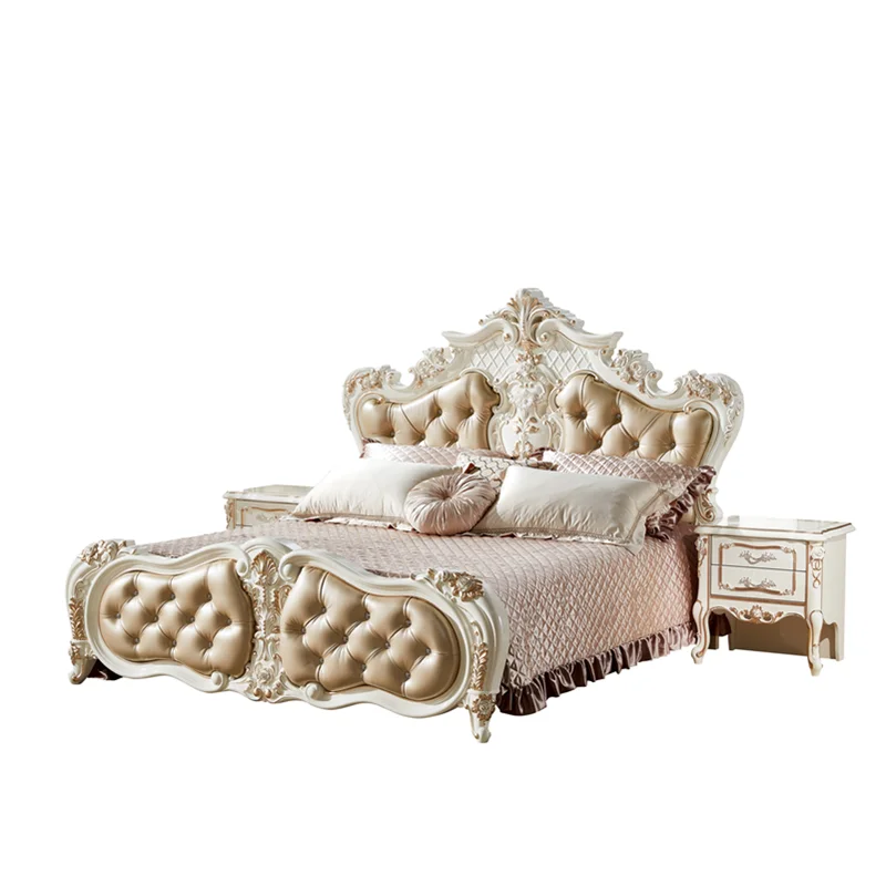 Us 1298 0 New Classic Chesterfield Bedroom Furniture White Wood Italian Leather Bed Set In Bedroom Sets From Furniture On Aliexpress Com Alibaba