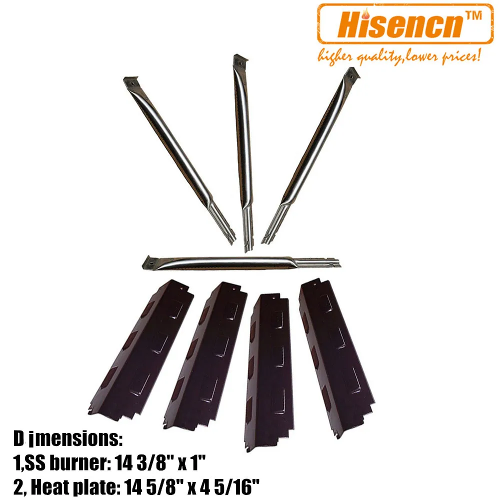 Hisencn Outdoor Grills SS Pipe Burner and Porcelain Heat Plate