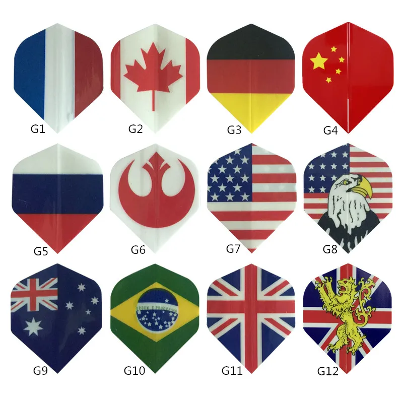 

Cavalier 60/30PCS National Flag Pattern Darts Flights Mixed Style for Professional Soft And Steel Darts Dart Accessories