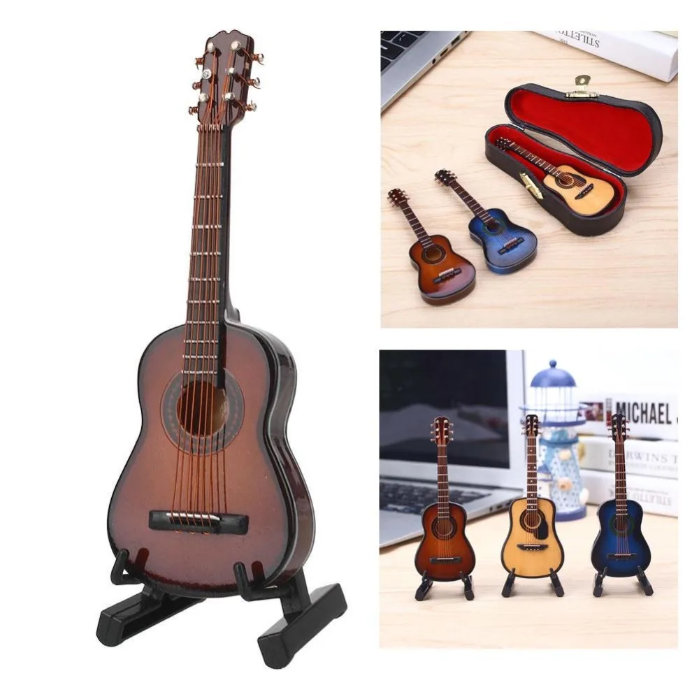 

3 color guitar model table decor creative handicrafts wooden guitar book store