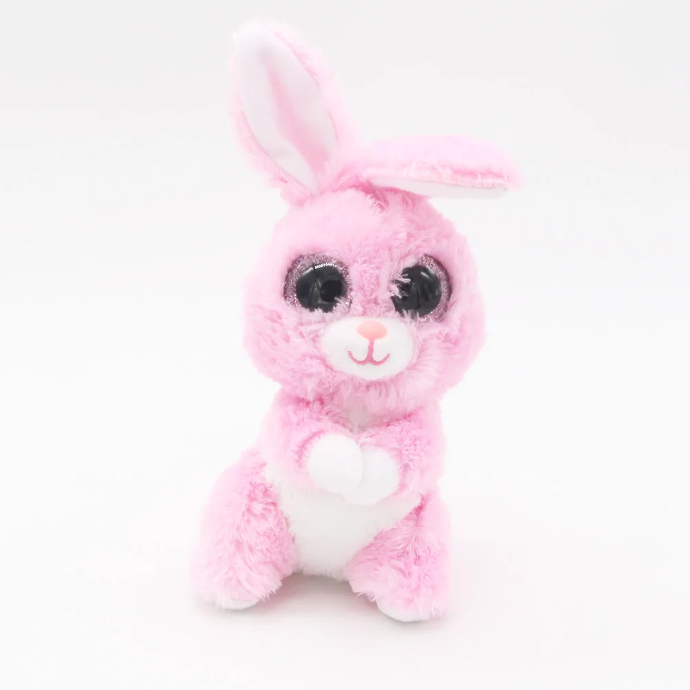 Ty Beanie Boos Big Eyes 6" Pink Rabbit Animal Toys-in Stuffed & Plush