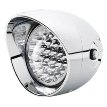 7 LED Motorcycle Bullet Chrome Headlight Light fit For Harley Choppers NEW 1pcs x chrome led headlight for harley davidson v rod vrod headlight vrsc v rod led headlight motorcycle aluminum headlight