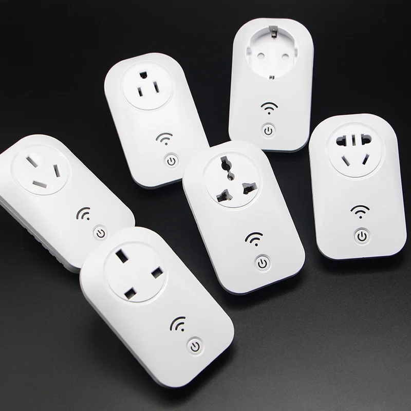

EU / UK / US / CN Standard Smart Remote Control Electrical Sockets Plugs AC110V-220V 16A APP Swiitch and Hand Control