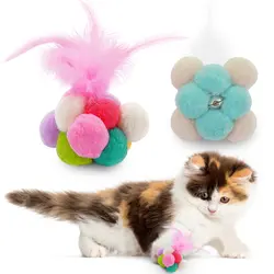 2018 забавная игрушечная кошка интерактивный питомец котенок особенность Кот Игрушка-Кот скребок игра мяч игрушечный Колокольчик для кошек