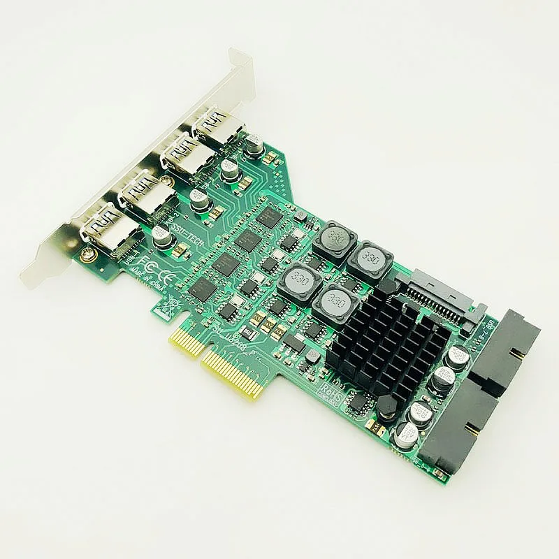 USB 3,0 8 Порты и разъёмы карта с разъемом PCI Express SATA 15Pin Мощность коннектор Высокая Скорость удлинитель адаптер карты 4 канала NEC Чипсет для CCD сервера