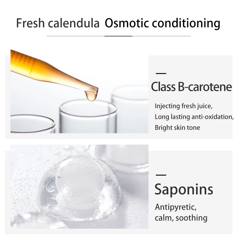 Fonce Calendula Conditioning Essence Face Toner Plant extracts Moisturizing Oil Control Men and women shrink pores serum  80ml