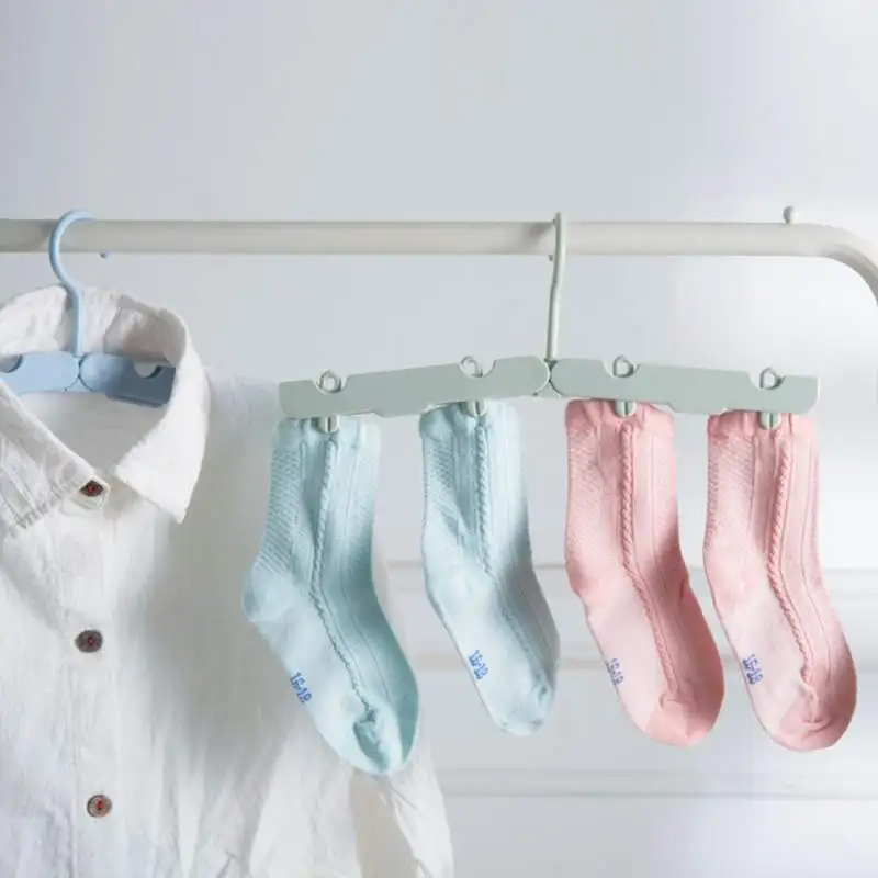 

1PC Folding Clothes Rack Hanger Laundry Fold Drying Rack Holder Space Saving Traveling Clothes Dryer