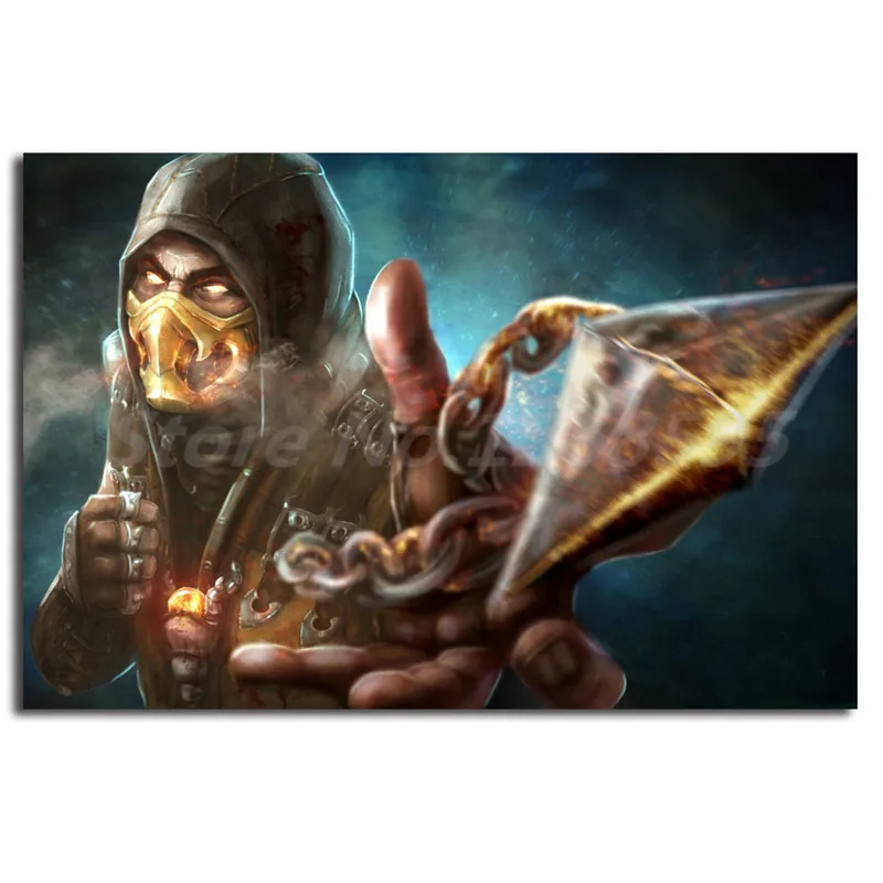 Mortal Kombat X Scorpion HD обои холст картина печать гостиная домашний декор Современное