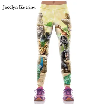 

Jocelyn Katrina Brand 2017 New Arrival Sports Tights For Women Printing Leggings Yoga Pants Fitness Wear Cropped Trousers