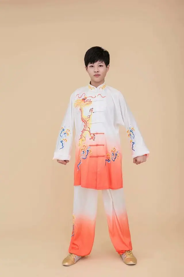 Wushu taichi одежда тайцзи changquan Униформа боевых искусств соревнование вышитая kungfu