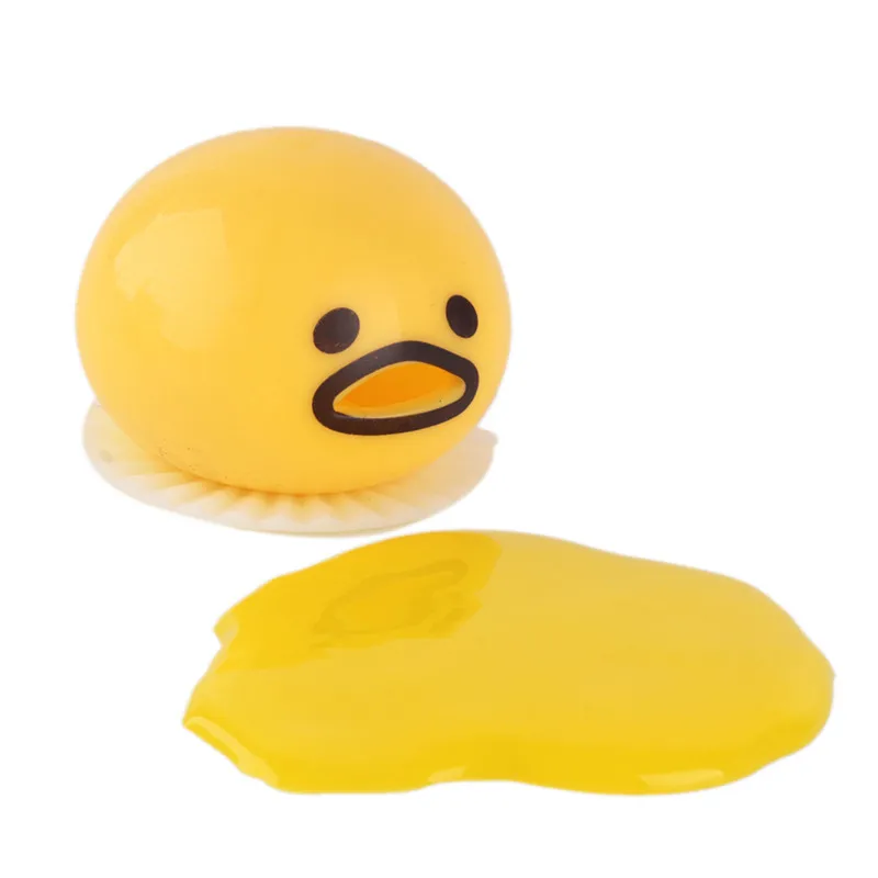 Желтого цвета с изображением ленивого яйца весело антистрессовые игрушки яичный желток, от которого тошнит 1 шт. отвратительного яйцо