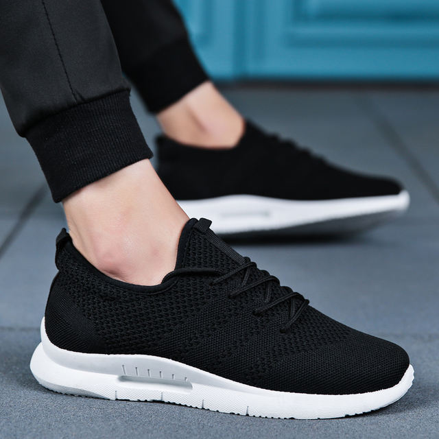 Weweya Lightweight Casual Shoes Men Fly Weave Quality Sneakers Men Breathable Tenis Lace Up Men Shoes Outdoor Walking Footwear