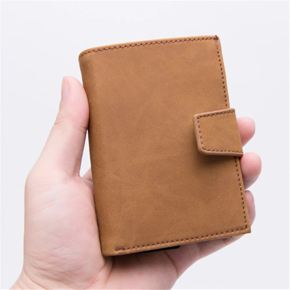 Fashion Automatic RFID Card Holder Men Credit Card Holders Business ID