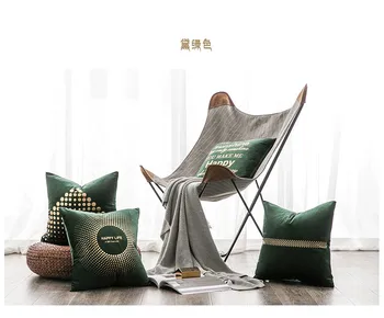 

45x45cm golden printed velvet cushion cover deep green/wine/black/beige/blue pillowcase