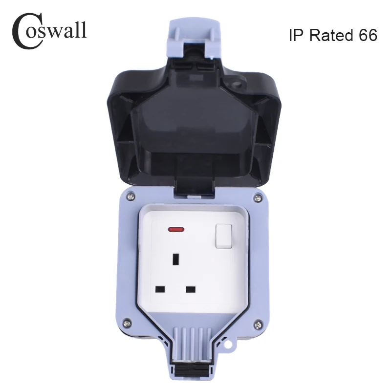 Coswall Ip66 Weatherproof Waterproof Outdoor Wall Power
