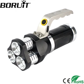 

BORUiT 3800LM T6 LED Tactical Flashlight Rechargable Torch Emergency Portable Lantern Outdoor Hunting Camping Light 18650Battery