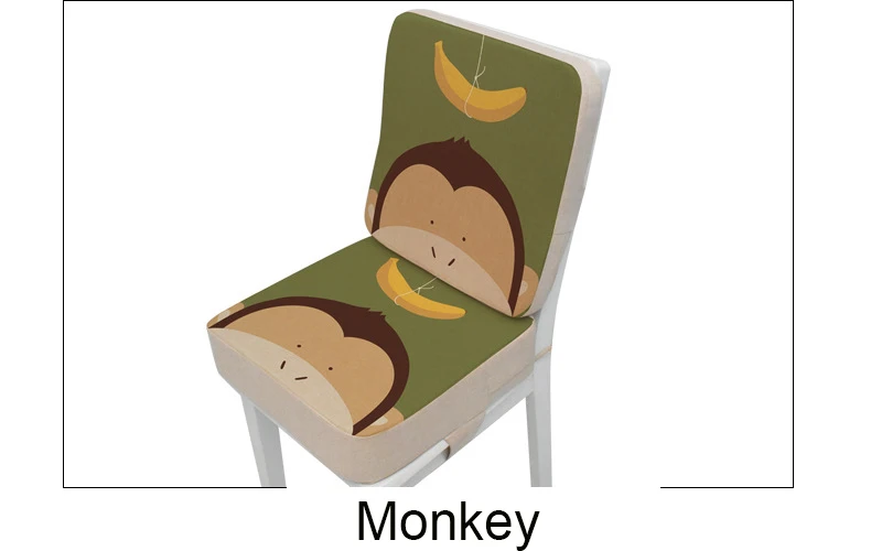 40*40*10 см подушка-подстилка для детского кресла, противоскользящая Водонепроницаемая подушка для детского стула, регулируемая подушка для стула - Цвет: 2 Pcs Set Monkey