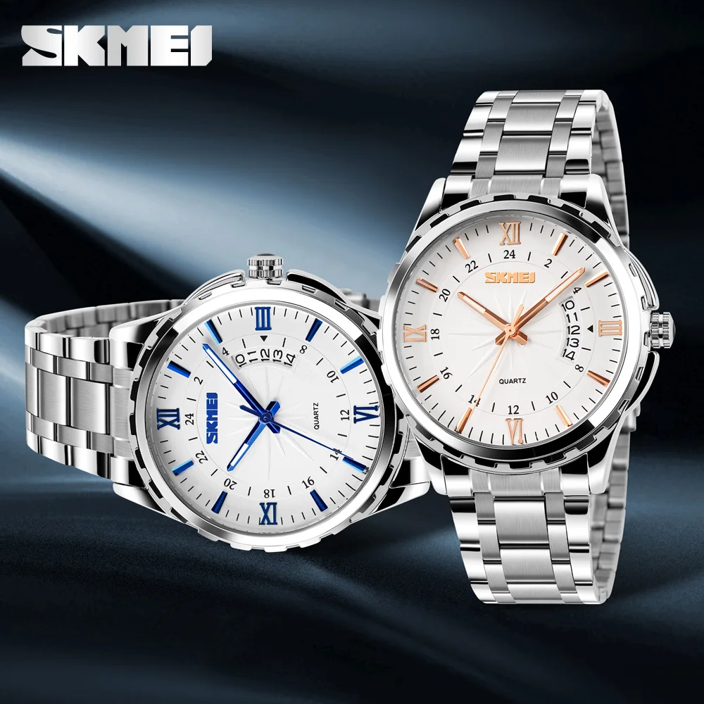 

zk20 SKMEI 9069 Men Quartz Watch Men Full Steel Wristwatches Dive 30M Fashion Sport Watch relogio masculino Luxury Brand Watches