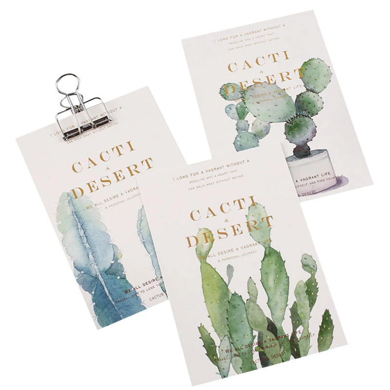 30 шт./УП. kawaii desert cactus серия визитная карточка Набор открыток поздравительная