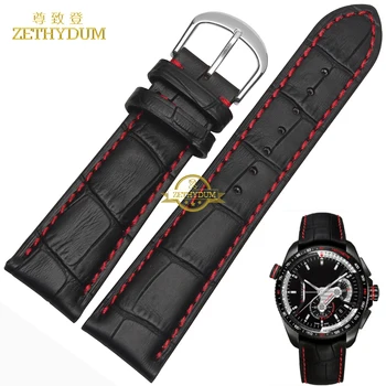 

Genuine leather bracelet Watchband head layer cowhide Red stitching 18 19 20 21 22 23 24mm watch strap wristwatches band