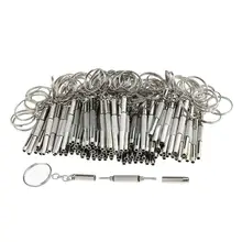 100 шт Многофункциональные 3 в 1 очки отвёртки инструменты с брелком