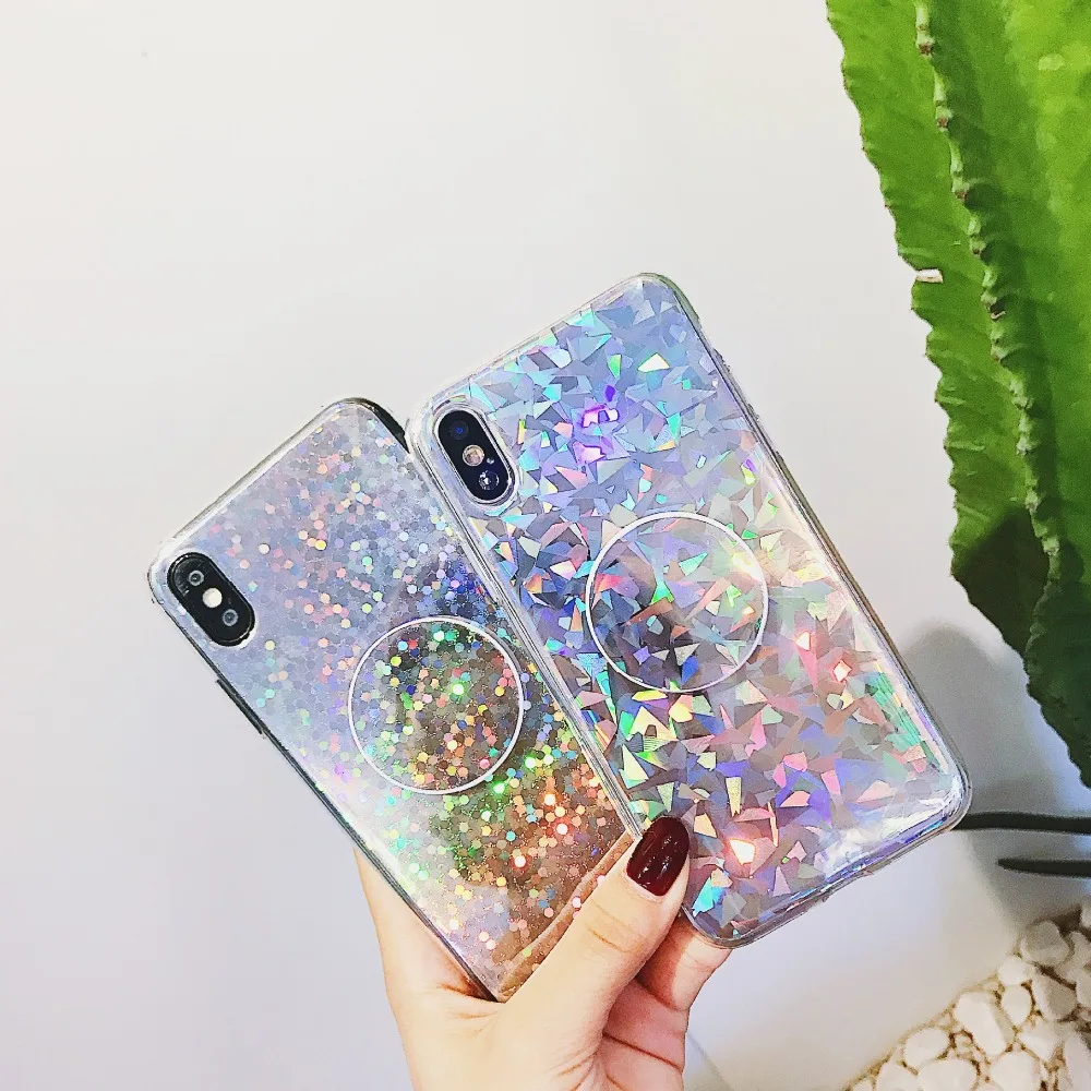 Luxury Bling Glitter Shining Phone Case For iPhone X XR XS Max Cool Laser Mirror Clossy 8 7 6 6s Plus Back Cover |