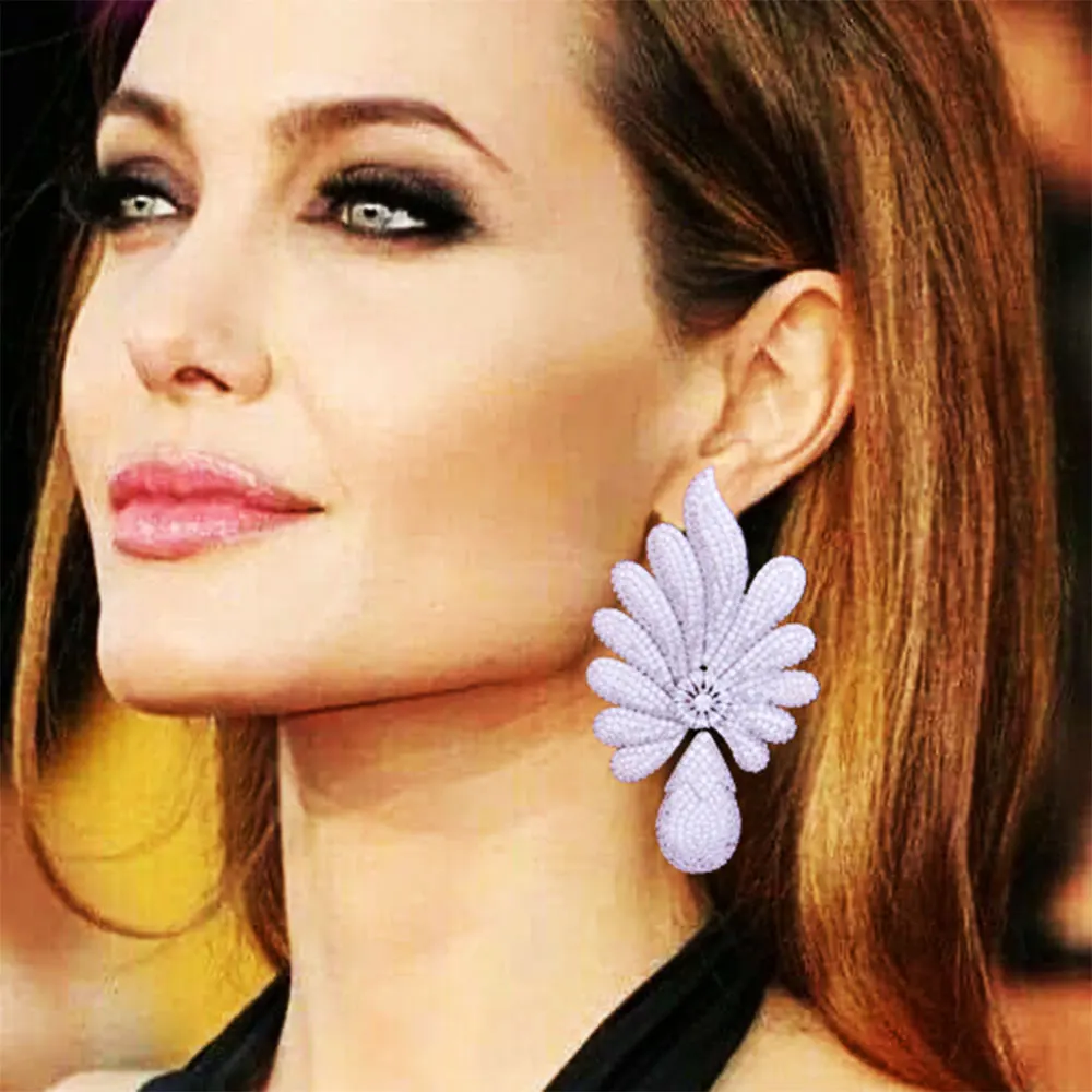 

GODKI 71mm Famous Brand Full Mirco Cubic Zirconia Setting Naija Wedding Earring Fashion Jewelry