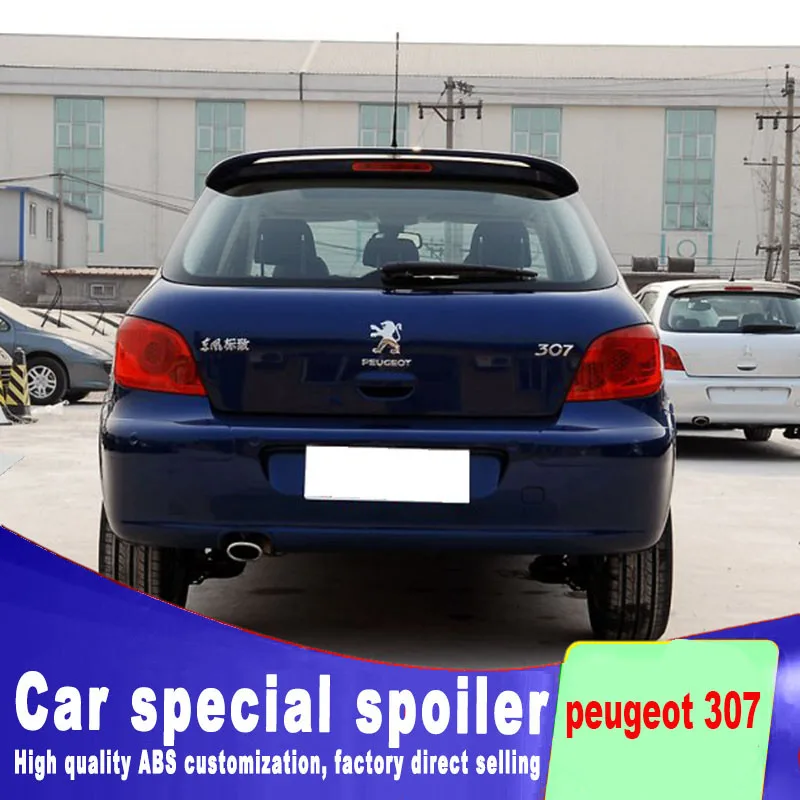 

high quality ABS material for peugeot 307 hatchback car 2006 to 2012 rear window roof rear wing spoiler by primer or any color