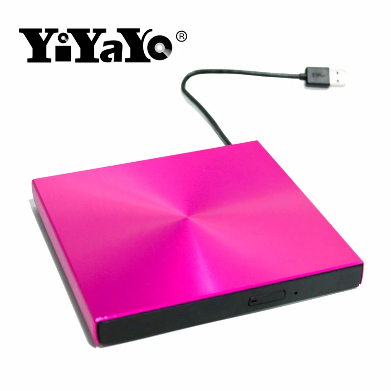 YiYaYo USB 3,0 алюминиевый сплав внешняя DVD горелка CD-ROM плеер тонкий портативный оптический привод для ноутбука MacBook/ноутбука Windows