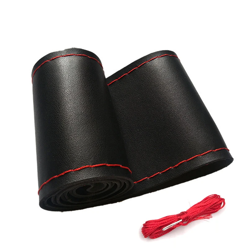 

DIY Steering Wheel Covers/ Soft Fiber Leather braid on the steering-wheel of Car With Needle and Thread Interior accessories