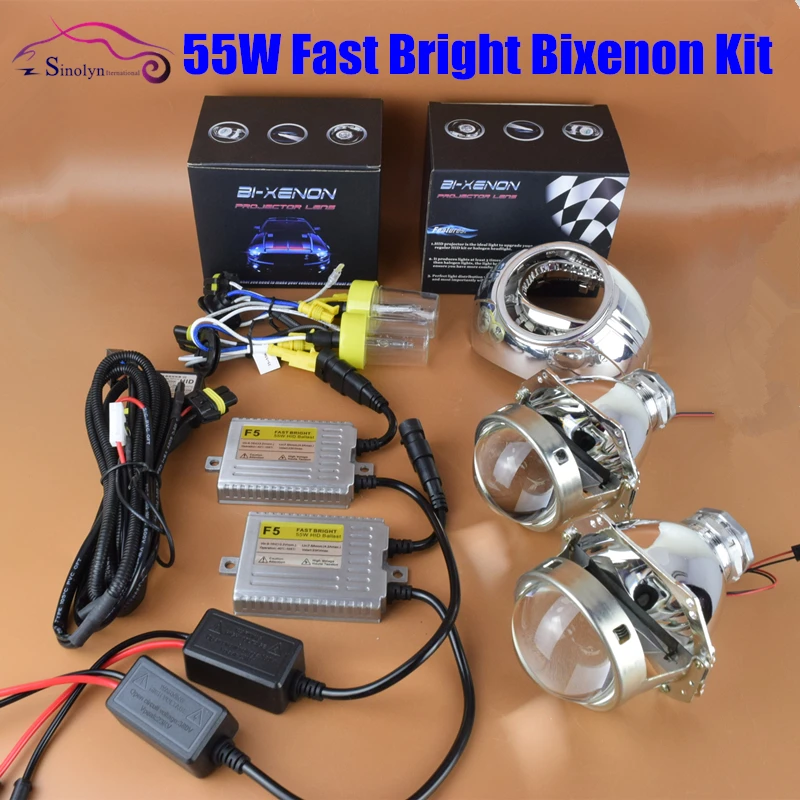 3.0 inch 55W Car Headlight HID Bi xenon Projector Lens Retrofit