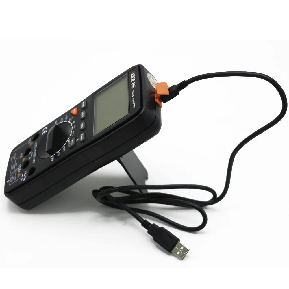 VICTOR VC86E Цифровой мультиметр 4 1/2 Цифровой точный мультиметр Частота емкость температура с USB кабелем