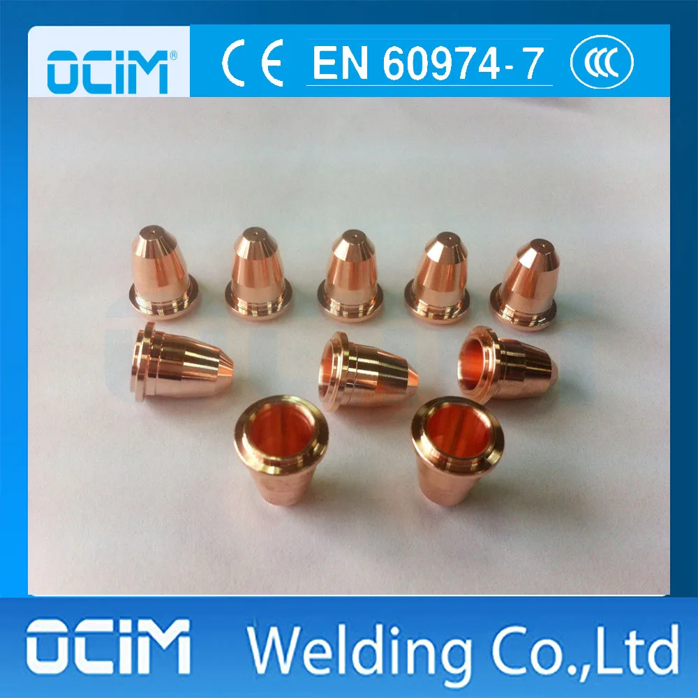 

10PCS PD0116-08 Plasma Tips Nozzle 40Amp Fit S45 Plasma Cutter Torch