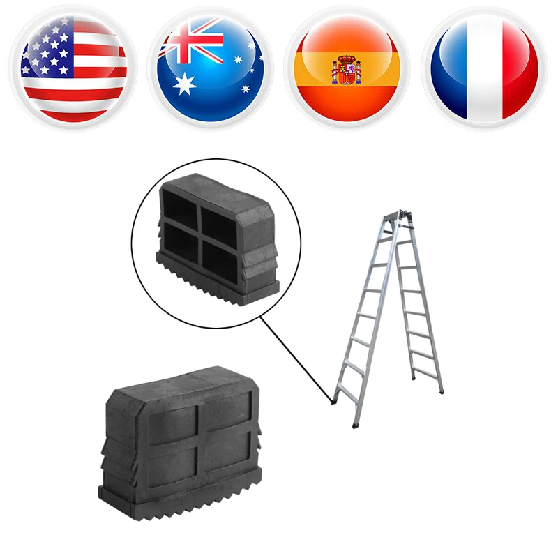 Well-Educated 2pcs/lot Rubber Ladder Feet Non Slip Ladder Grip Feet Replacement Safty Rubber Home Ladder Feet Foot Mat Black Hot Sale Lustrous Tools Ladders