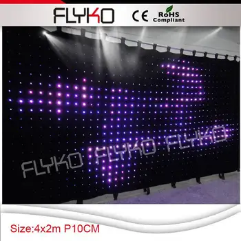 

Free shipping LED video curtain for stage backdrop