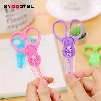 

1 PCS Mini Scissors Handmade DIY Photo Album Laciness Plastic Children Safety Scissors Tesoura Paper Lace Diary Decoration