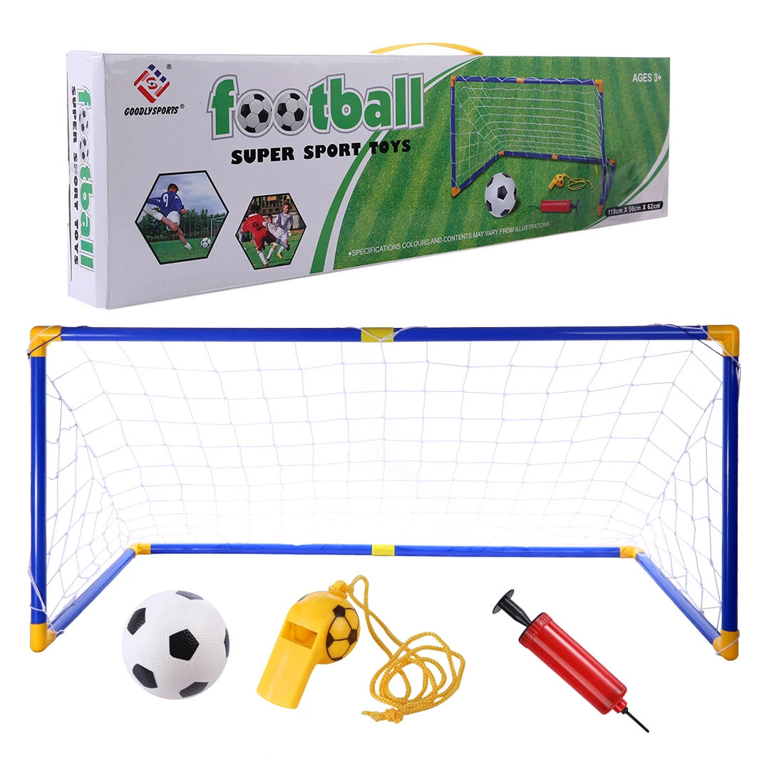 

Portable Children Outdoor Sports Toy 119*56*62cm Football Soccer Door Soccer Gate with Whistling for Kids