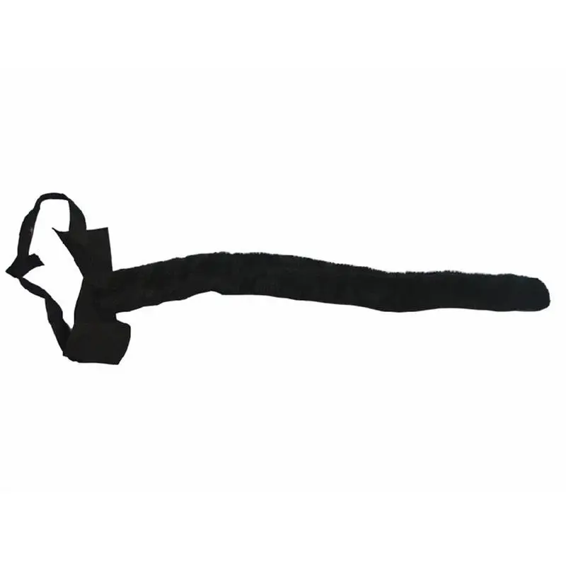 Хэллоуин плюшевый длинный кошачий хвост костюм декоративный черный хвост Декор вечерние Косплей - Цвет: Black