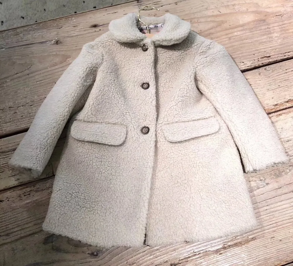 

Baby girls wool coat winter thicken warm baby girl outwear high quality kids clothes