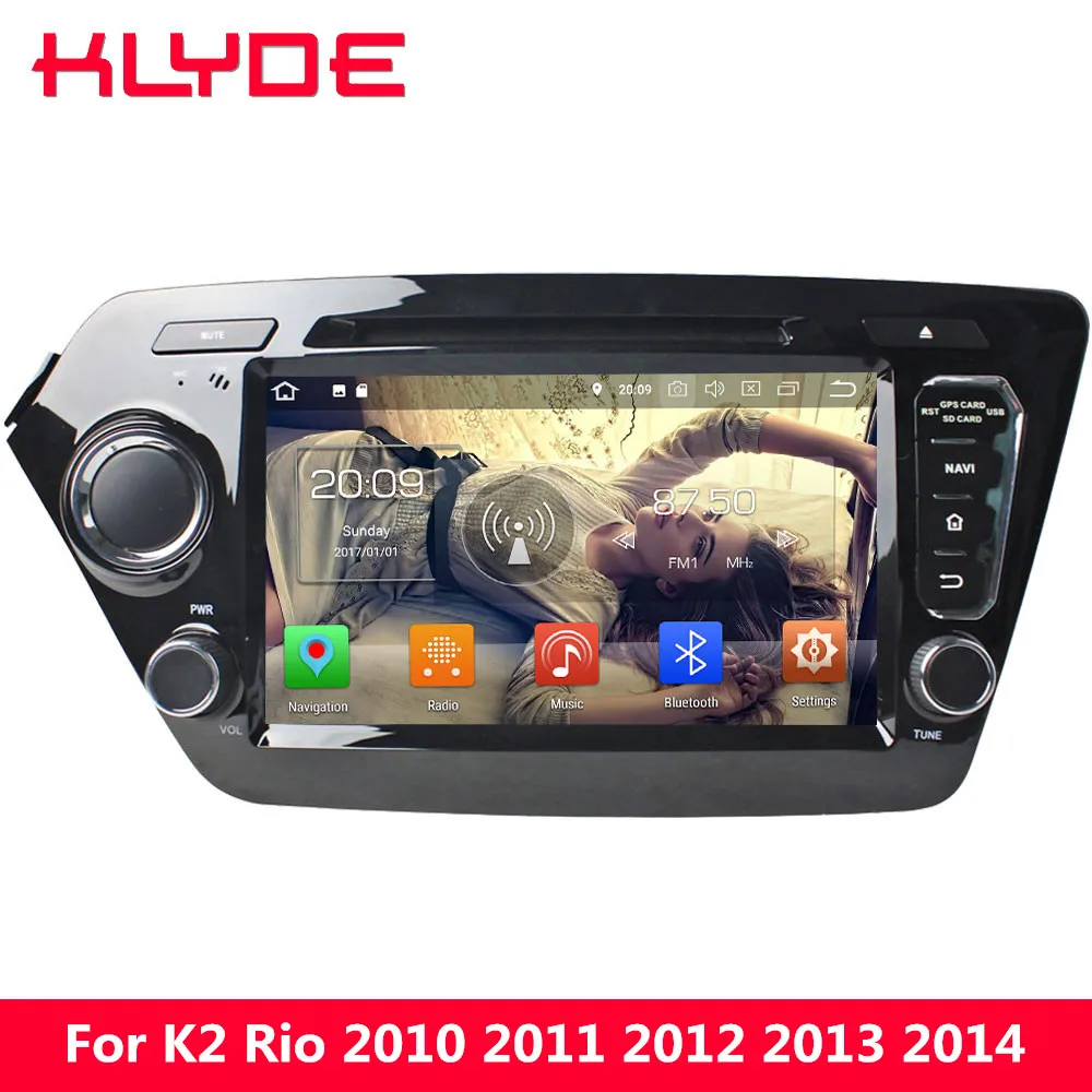 

KLYDE 8" 4G WIFI Octa Core PX5 Android 8.0 7.1 4GB RAM 32GB ROM Car DVD Multimedia Player Stereo For Kia K2 Rio 2010 2011-2014