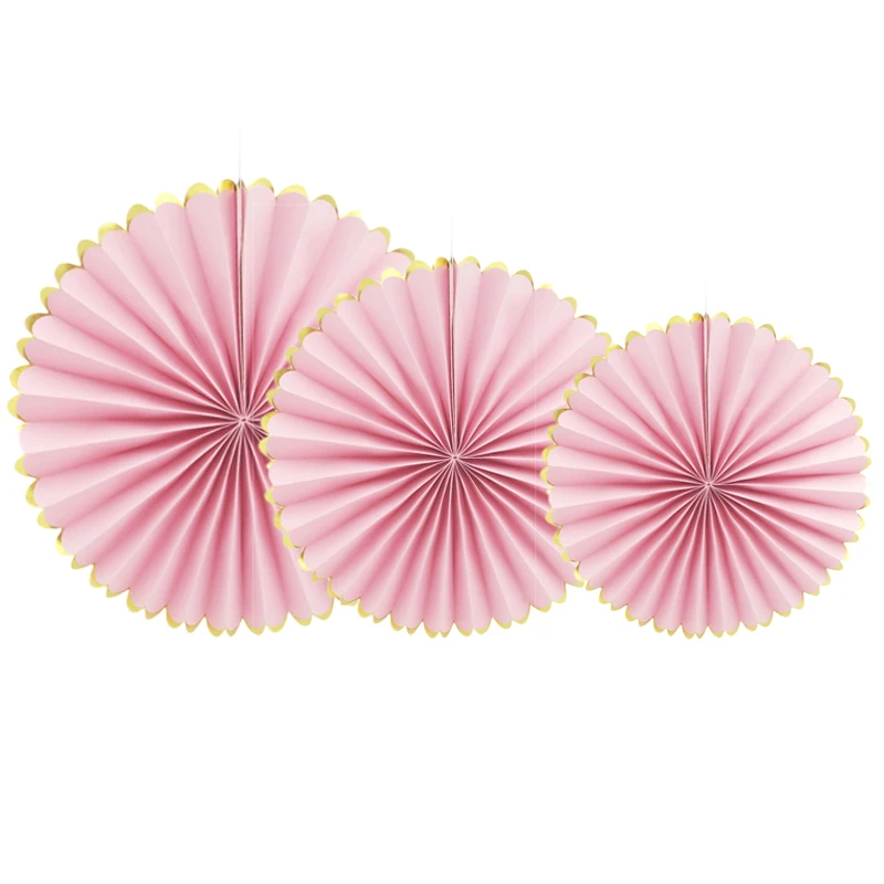 

3Pcs/Lot Baby Showers Christmas Party Side Crafts Paper Fan Wedding Birthday Home Halloween Decoration