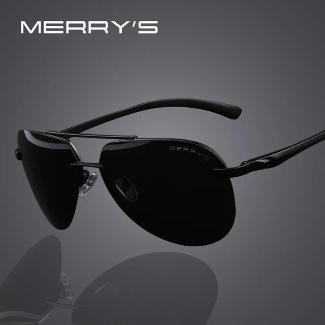 MERRY'S Марка Мужчины 100% Поляризованный Алюминиевый Сплав Frame Солнцезащитные Очки мужская Мода Вождения Солнцезащитные Очки S'8281