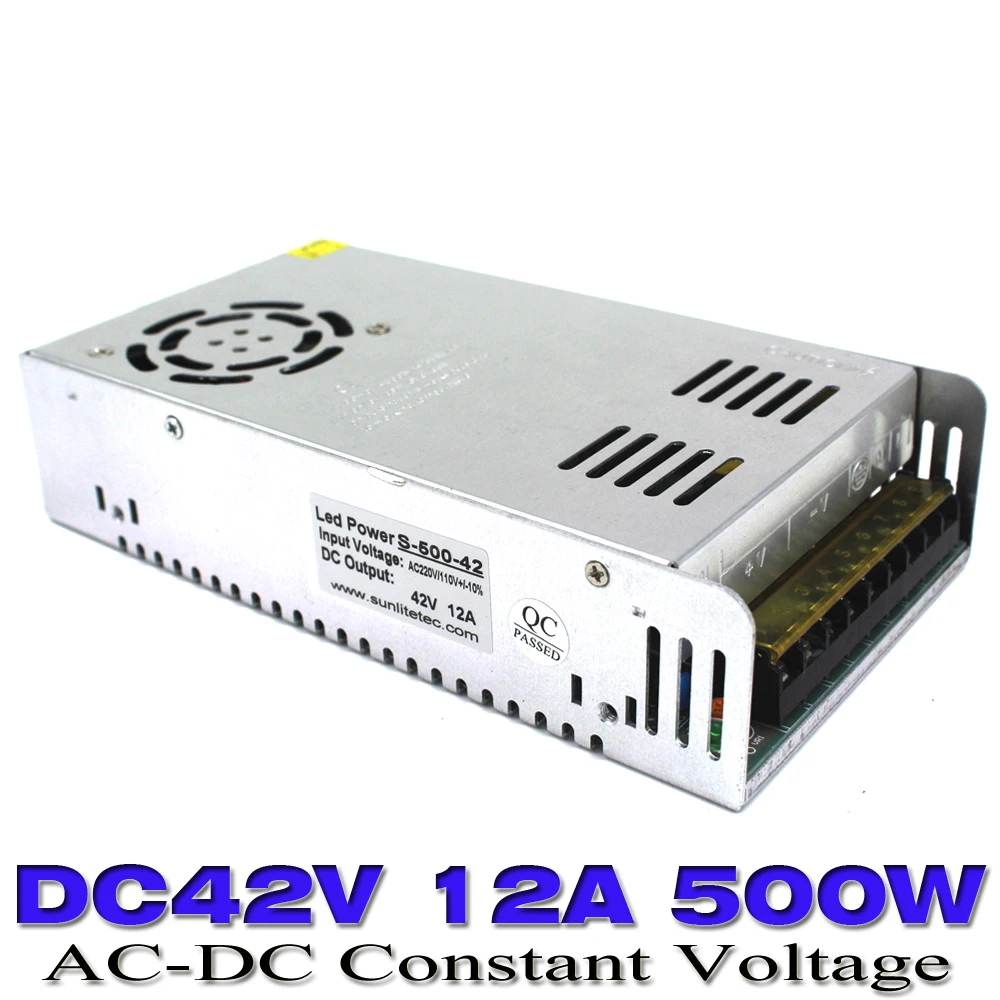 

500W 42V 12A Small Volume Single Output Switching power supply Transformers AC110V 220V TO SMPS for LED Strip light Motor Dynamo