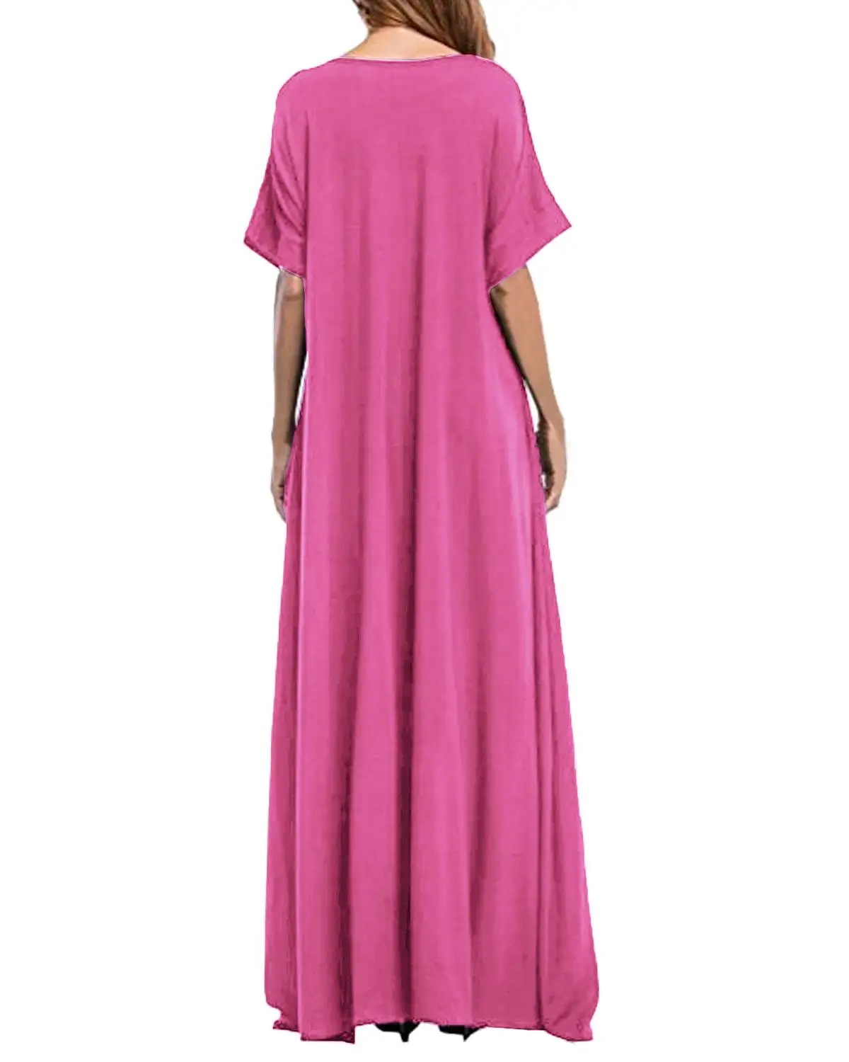 Zanzea размера плюс Макси платье женское летнее с o-образным вырезом длинное платье женское с коротким рукавом свободное одноцветное вечернее детское летнее платье Vestidos