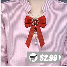 i-Remiel Camisas Mujer Rhinestone Ribbon Bow Tie Brooch Female Wedding Dress Woman Clothing Fashionable Shirt Collar Accessories